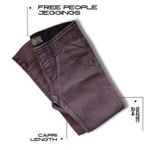 Free People Stride Capri Jeggings Syrah Purple 24